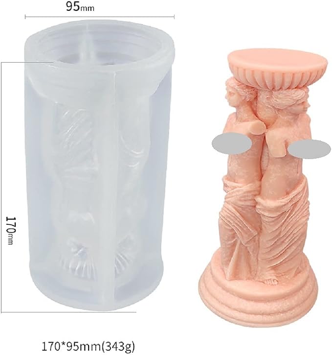 3D Venus Goddess Candle Mold Venus Goddess Portrait Ancient Roman Venus Resin - Image 2