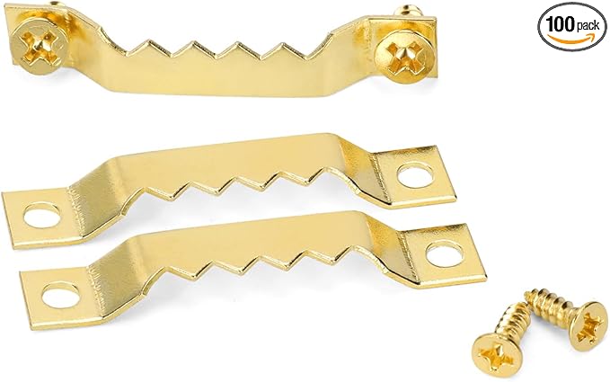 Small Sawtooth Picture Hangers 100 Pack Steel Sawtooth Hangers by BuildSuperHomeByYourself