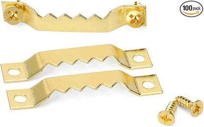 Small Sawtooth Picture Hangers 100 Pack Steel Sawtooth Hangers by BuildSuperHomeByYourself