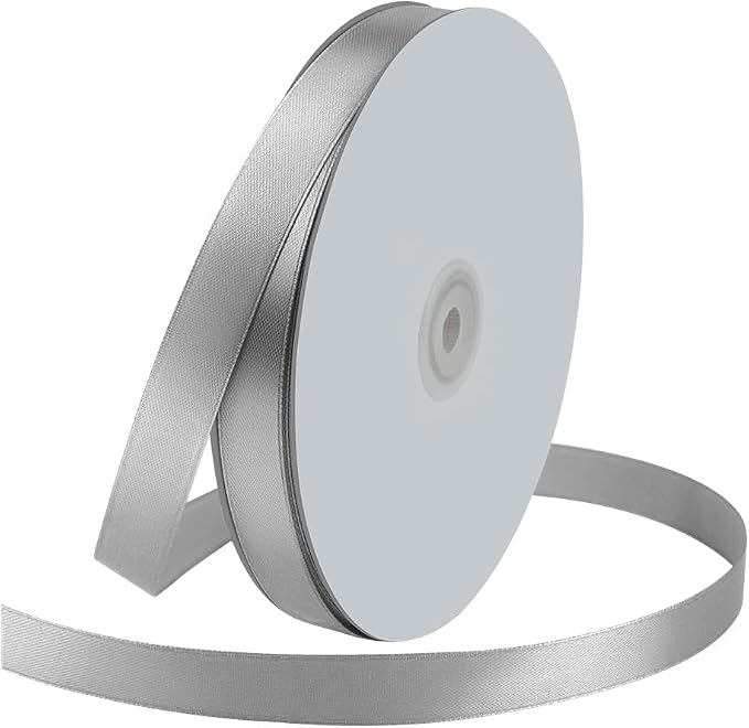 5/8" Wide x 100 Yards Single Face Polyester Satin Ribbon, Satin Ribbon by KMERLIFE