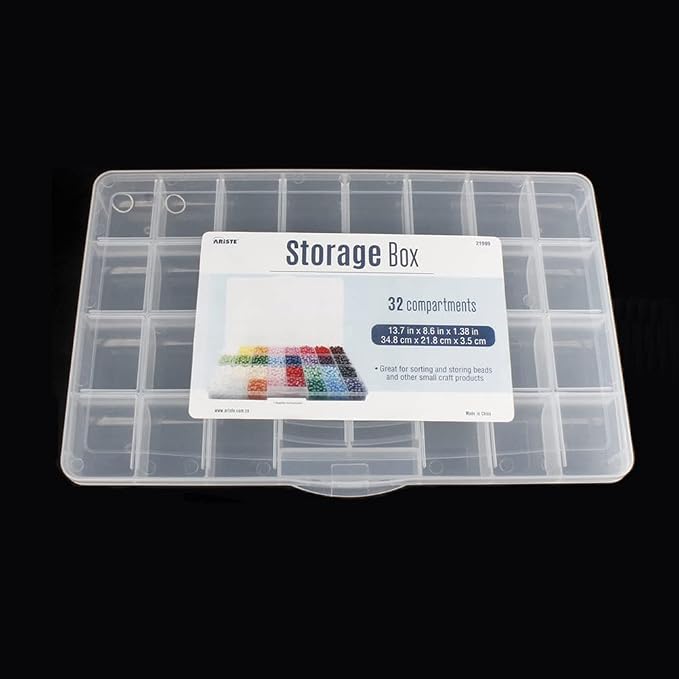 32 Grids Clear Plastic Organizer Box, Craft Storage Container - Image 4