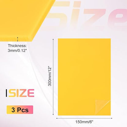 uxcell 3Pcs Acrylic Sheets 12x6 Inch Acrylic Panel 1/8 Inch-3mm Plastic Board - Image 2