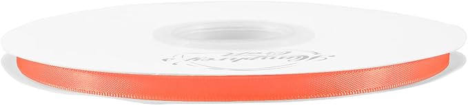 Humphrey's Craft 1/4 Inch Neon Orange Double Faced Satin Ribbon - Image 3