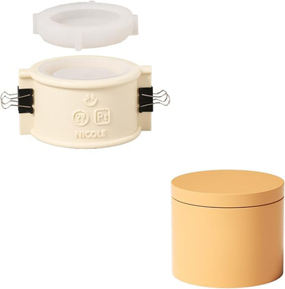 BOOWAN Nicole Simple Style Candle Vessels Silicone Mold, Candle Jar Mould by BOOWANNICOLE