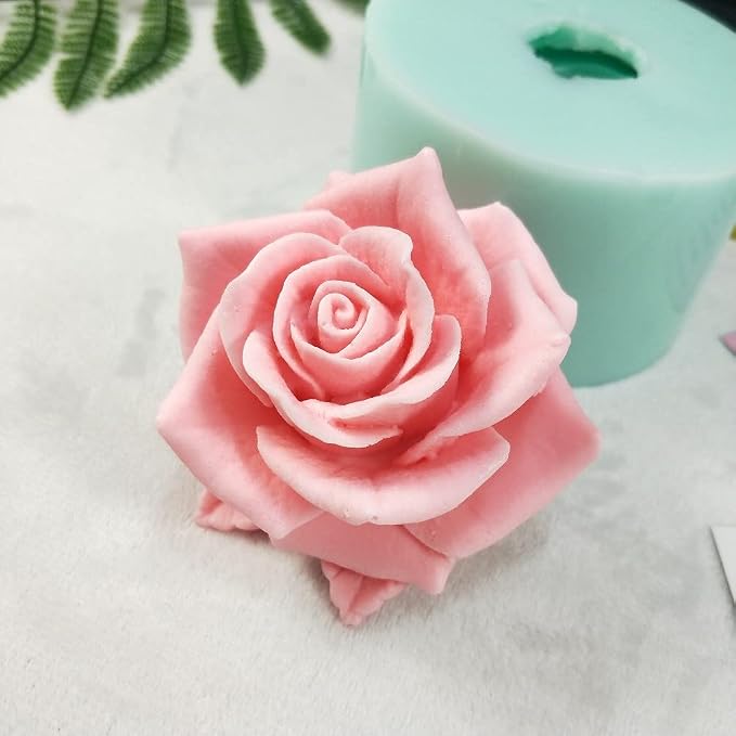 GreatMold 3D Blossom Rose Soap Mold Candle Mould Epoxy Resin Flower Crafts - Image 6