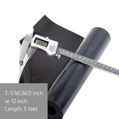 DOBTIM Neoprene Rubber Sheet Rolls 1/16" Thick X 12" Wide X 5' Long, Solid - Image 2