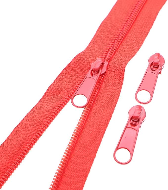 Leekayer #5 Red Nylon Zippers by The Yards Bulk 10 Yards Coil Zipper Tape - Image 4