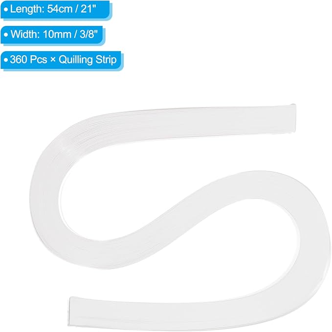 PATIKIL 360pcs Quilling Paper Strips Paper Flowers Quilling Kits 3/8" Origami - Image 2