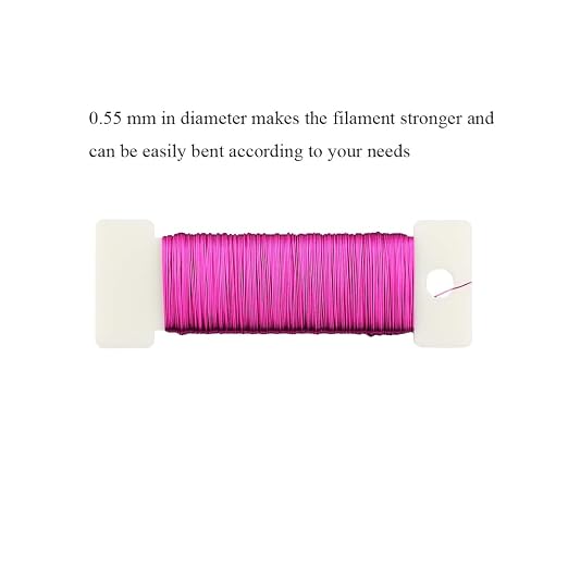 HAHIYO 26Gauge Rose Red Metal Floral Wire - Image 5