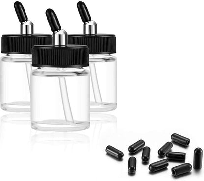 10PCS 22CC Airbrush Glass Bottles - Image 2