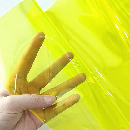 HYANG Yellow Solid Colors Transparent PVC Super Clear Holographic Vinyl 1 Roll - Image 2