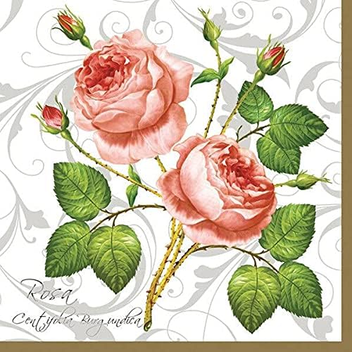 20-ct 13x13 Flowers Paper Luncheon Decoupage Napkins, 3-Ply Servilletas Printed by KeepUnique