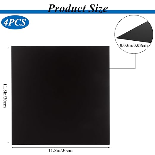 4PCS 12 x 12 x 1/32 Inch Anodized Aluminum Sheet, 0.8MM Thin Metal Plates - Image 2