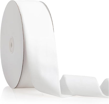 2" X 20 Yards White Velvet Ribbon by Bomybaw