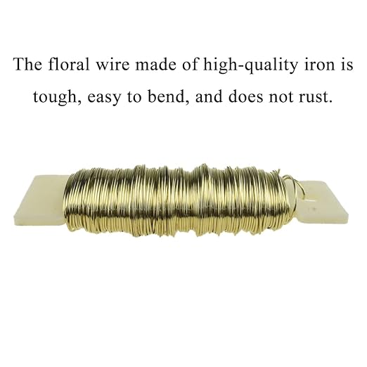HAHIYO 22Gauge Golden Floral Wire - Image 3