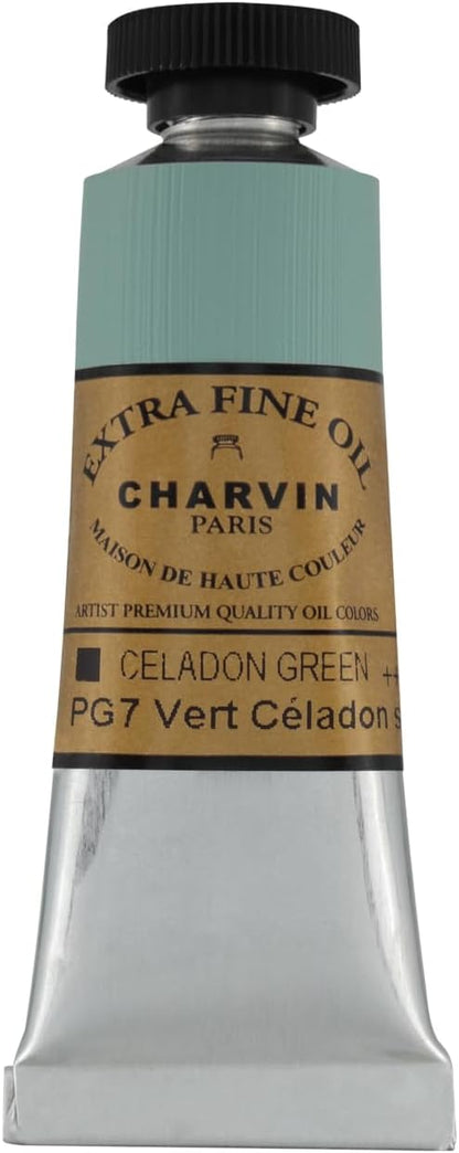 Charvin Extra Fine Oil Paint, Celadon Green 20 ml - Image 2