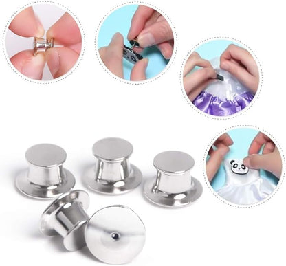 30 Pieces Metal Pin Backs Locking Pin Keepers Locking Clasp - Image 4