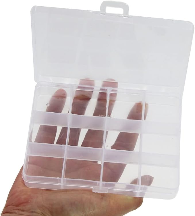 Small Plastic Organizer Box 10 packs12 Grids Clear Storage Container Jewelry - Image 7
