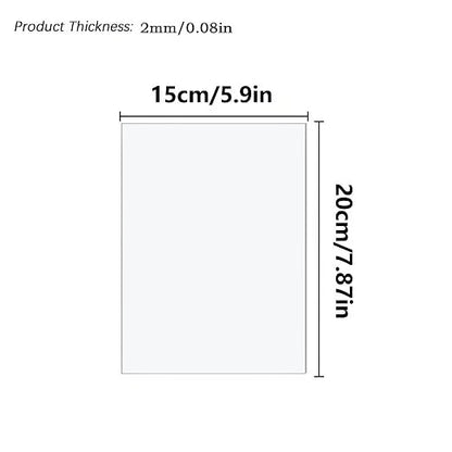 10 Pack 5.9x7.87 Clear Acrylic Sheet 2mm Thick, Plastic Plexiglass Board - Image 2