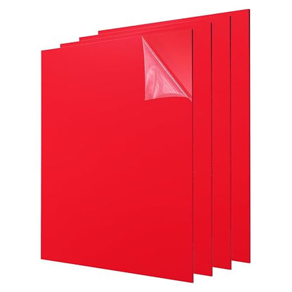 uxcell 4Pcs Acrylic Sheets 12x12 Inch Acrylic Panel 1/8 Inch-3mm Plastic Board by uxcell
