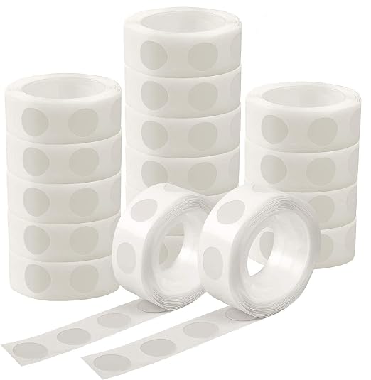 UPINS 300 Pcs Point Dots Balloon Glue Removable Adhesive Point Tape, 3 Rolls by UPINS