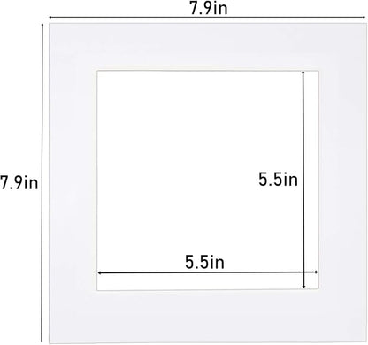 Egofine 8x8 White Picture Mats, Frame Mattes - Image 4