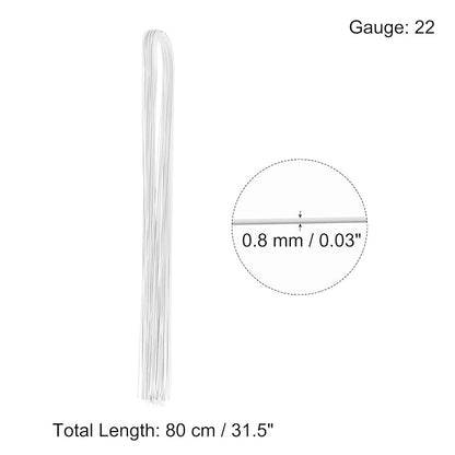 PATIKIL 32 Inch 22 Gauge Floral Stem Wire, 3 Pack/120 Pieces Bouquet Stem Paper - Image 2