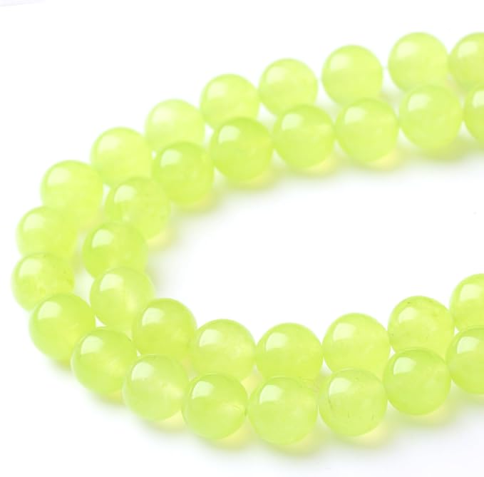 60PCS 6MM Natural Apple Green Chalcedony Stone Beads Round Loose Stone Beads - Image 3