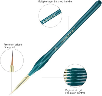 Transon 15-Piece Fine Detail Miniature Painting Brush Set - Image 3