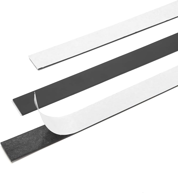 Rammos Magnetic Strips with Adhesive Backing 6 Pack Extra Strong and Heavy Duty by Rammos