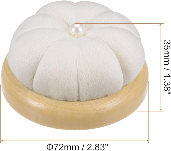 HARFINGTON Wooden Base Pin Cushion Japanese Style Cute Needle Holder - Image 2