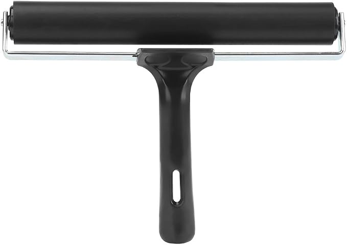 7.8 Inch Soft Rubber Brayer, Rubber Brayer Roller Paint Brush Ink Applicator by Walfront