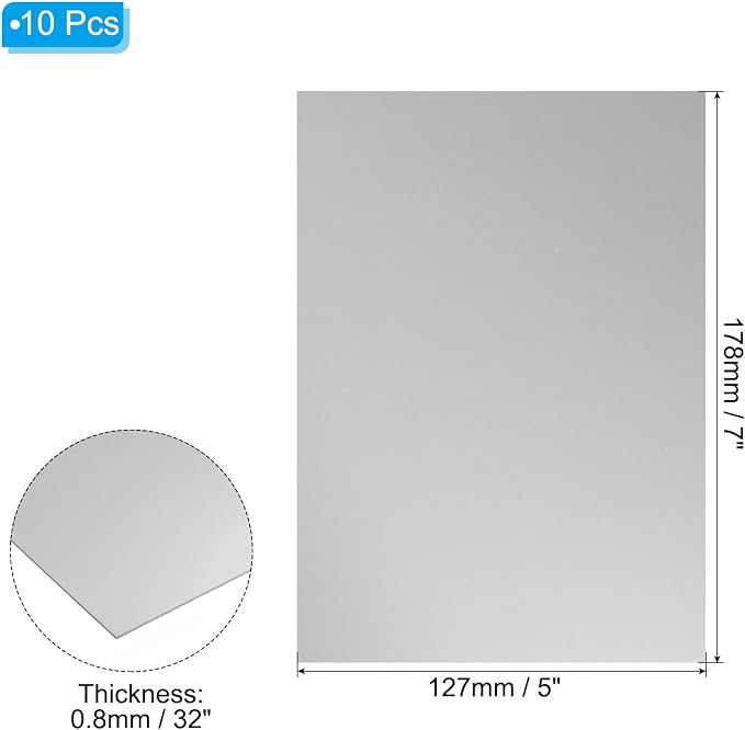 PATIKIL 7x5x1/32inch Anodized Aluminum Sheet - Image 2