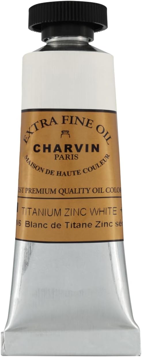 Charvin Extra Fine Oil Paint, Titanium Zinc White 20 ml - Image 2