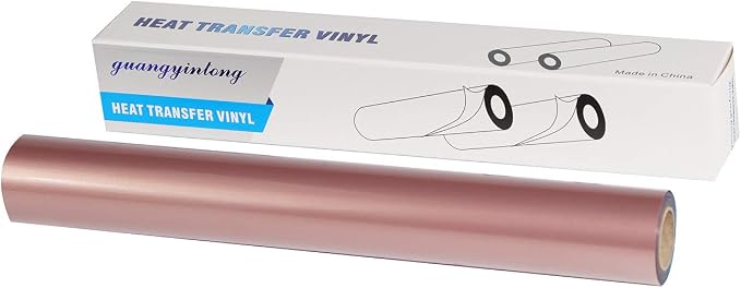 guangyintong Rose Gold Heat Transfer Vinyl Rolls, Machine Washable, Compatible - Image 7