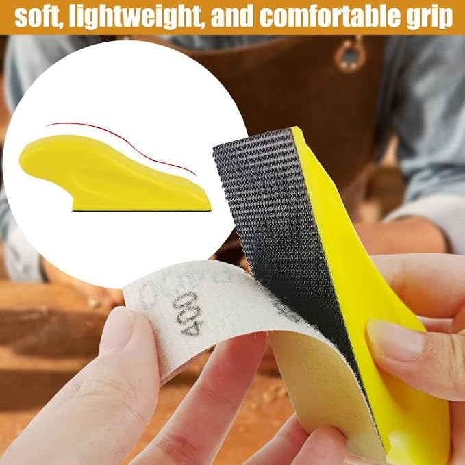 Mini Sander Kit of Detail Hand Sanding Tools and 50 PCS 80/120/180/240/400 Grit - Image 4