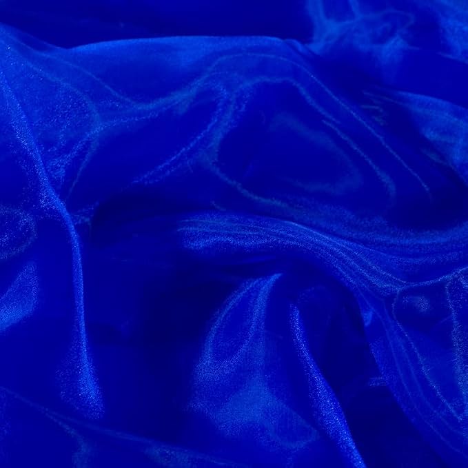 Fynite Royal Blue Organza Fabric by The Yard | 20 Yard Long | 44" Wide | Bridal - Image 4