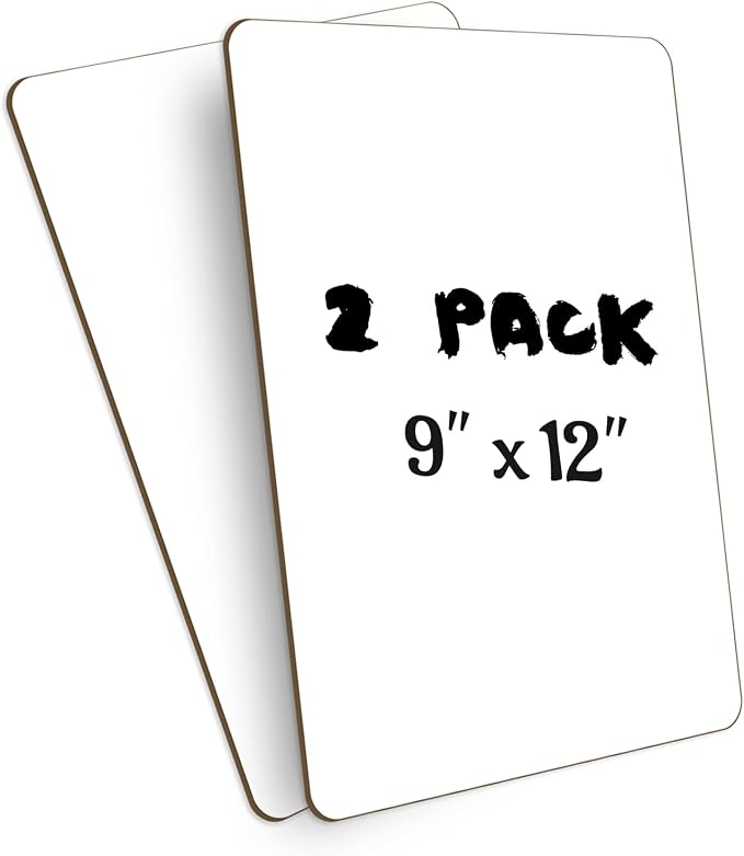 White Board Dry Erase Boards Classroom Pack Mini White Boards 9" x12” Double by fwipiyo