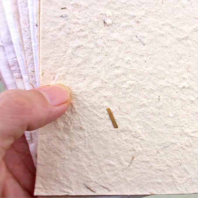 Textured Handmade Paper Sheets for Crafts, A5 Thick Rough Mulberry Recycled - Image 7