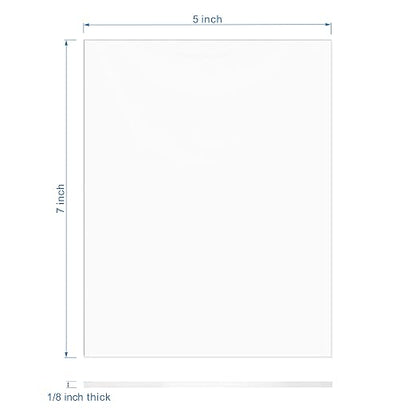 Pack of 10 Clear Acrylic Sheet 5" x 7" Cast Plexiglass Panel 1/8" Thick - Image 3