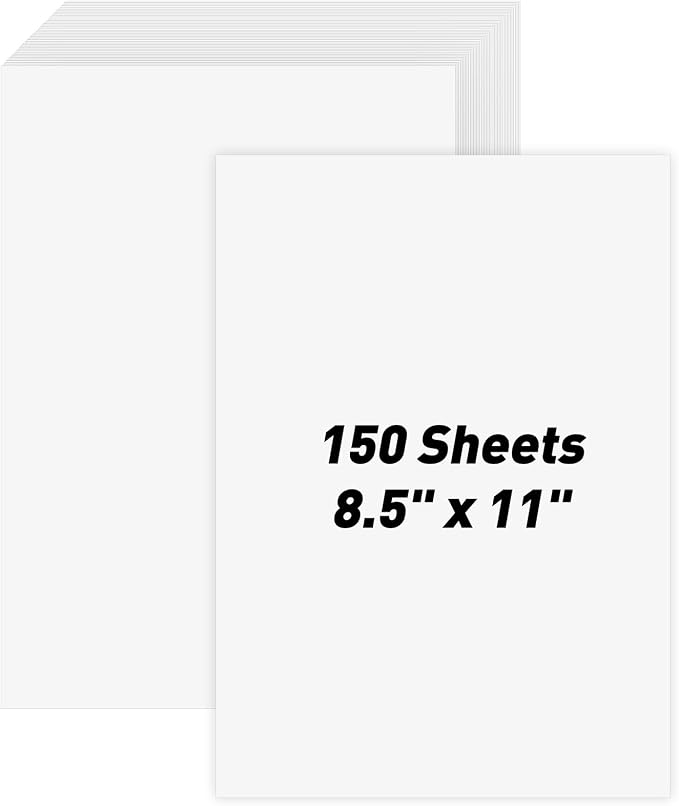 MAXECHO 8.5" × 11" White Cardstock Bulk 150 Sheets Construction Paper Card by MAXECHO