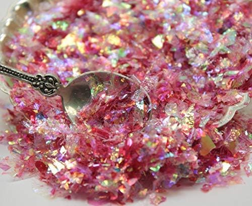 Red-Iridescent Ice Flakes- Iridescent Ice Glitter Flakes - Image 3