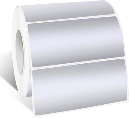 1" x 2" Silver Thermal Label Stickers, Waterproof Thermal Printer Sticker Labels by Yeachlaing