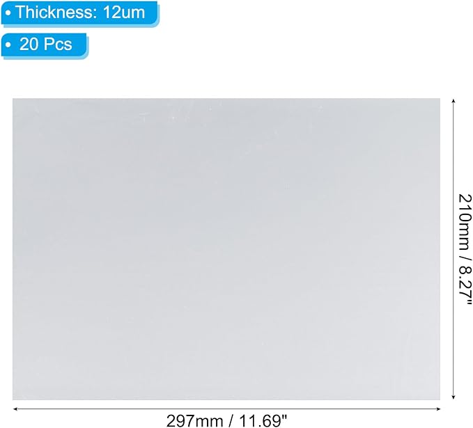 PATIKIL 11.7x8.3" Hot Stamping Foil Paper Sheet, 20 Sheets A4 Heat Transfer Hot - Image 2