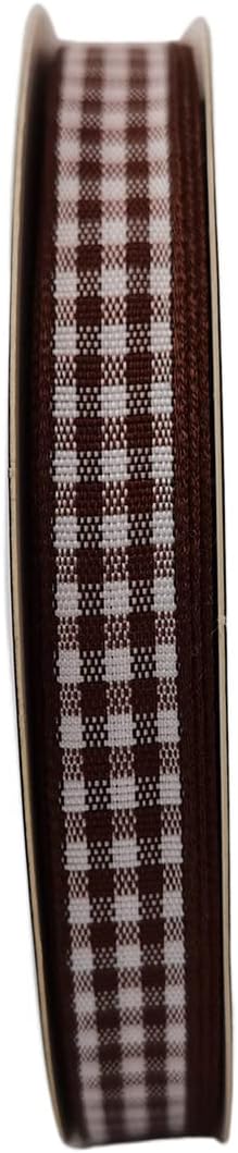 Brown Gingham Ribbon 25 Yards Christmas Ribbon - Image 3