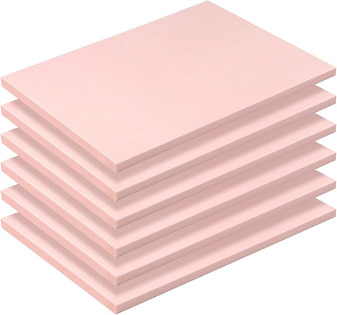 6 Pack 8"x6" Pale Pink Rubber Stamp Carving Blocks Rubber Carved Brick Soft by Oopsu