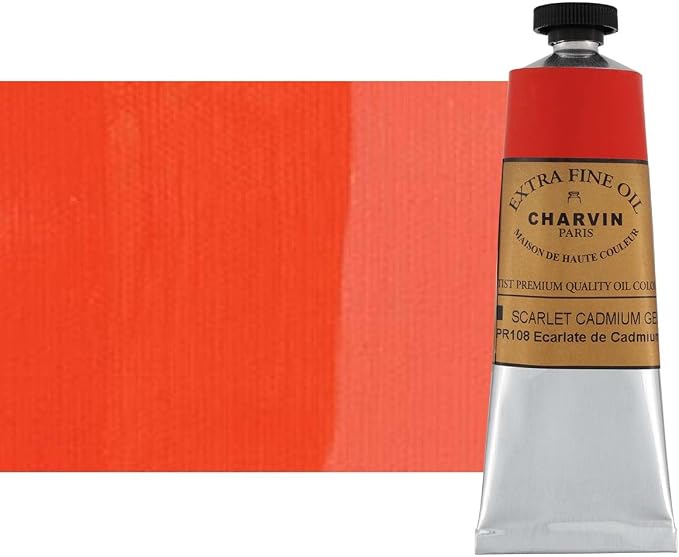 Charvin Extra Fine Oil Paint, Cadmium Scarlet 60 mL by Unknown