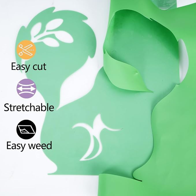 guangyintong Heat Transfer Vinyl Fruit Green HTV Rolls, Matte Surface Fruit - Image 4