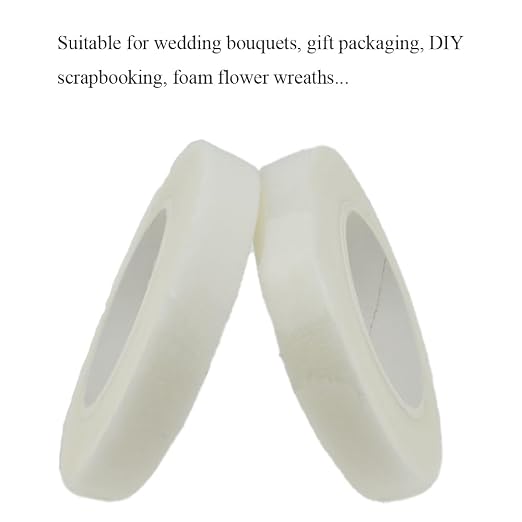 HAHIYO White 3Rolls 0.5Inch Wide Floral Tape - Image 5