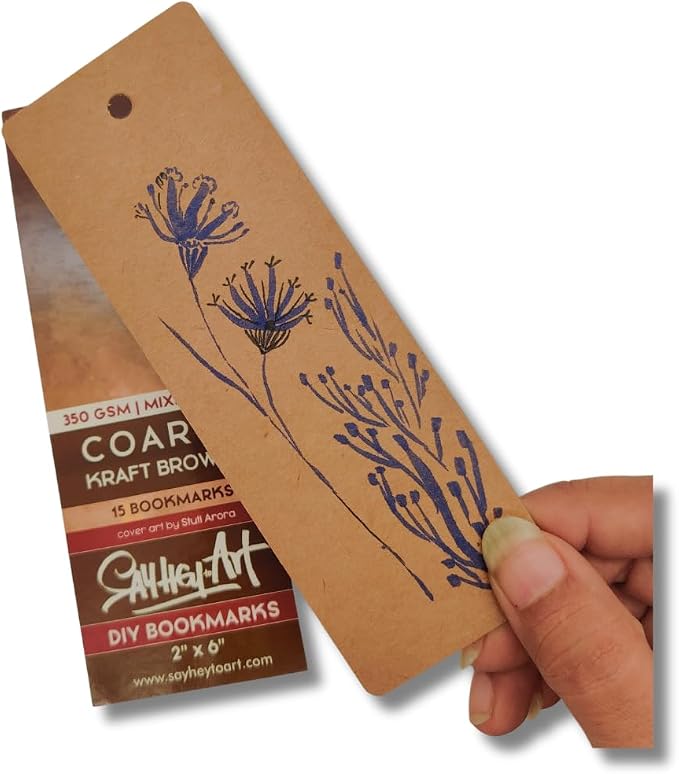 350 GSM DIY Premium Brown Kraft Bookmark Sketchpads - Image 7